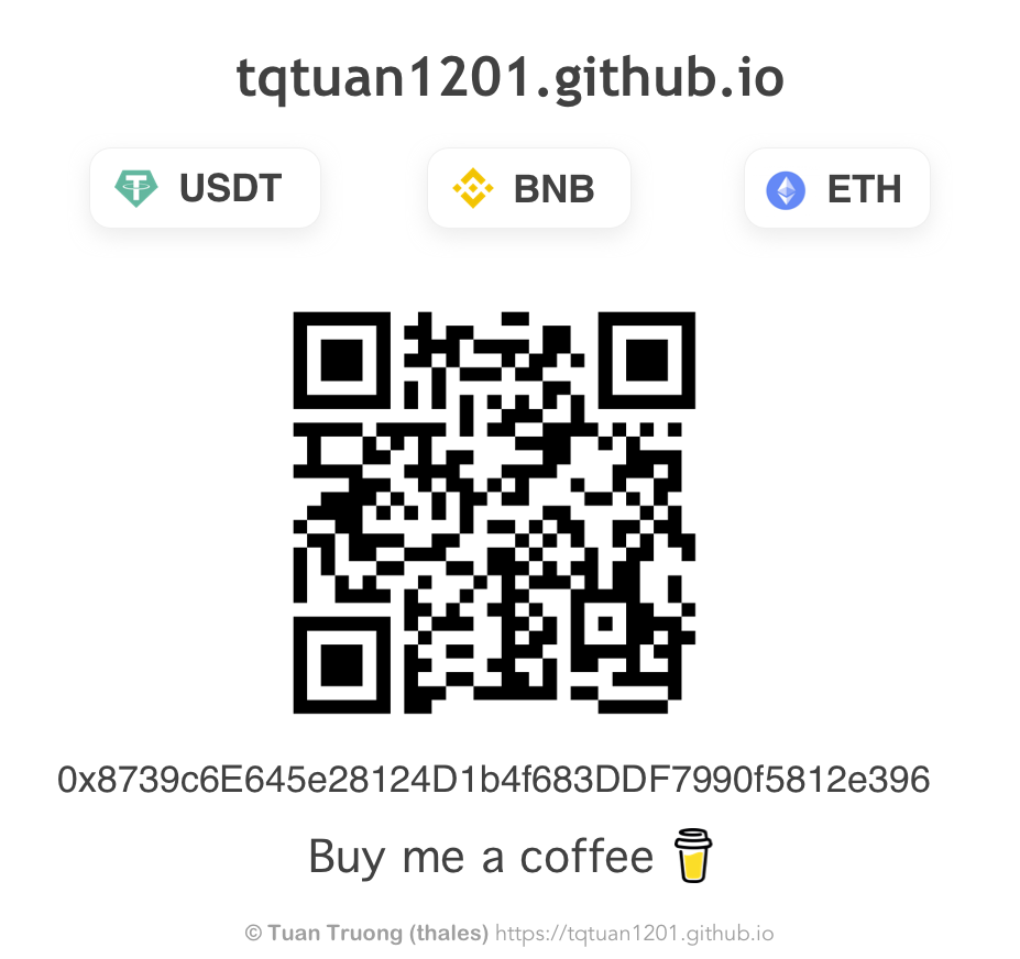 Buy me a coffee — Crypto QR payment