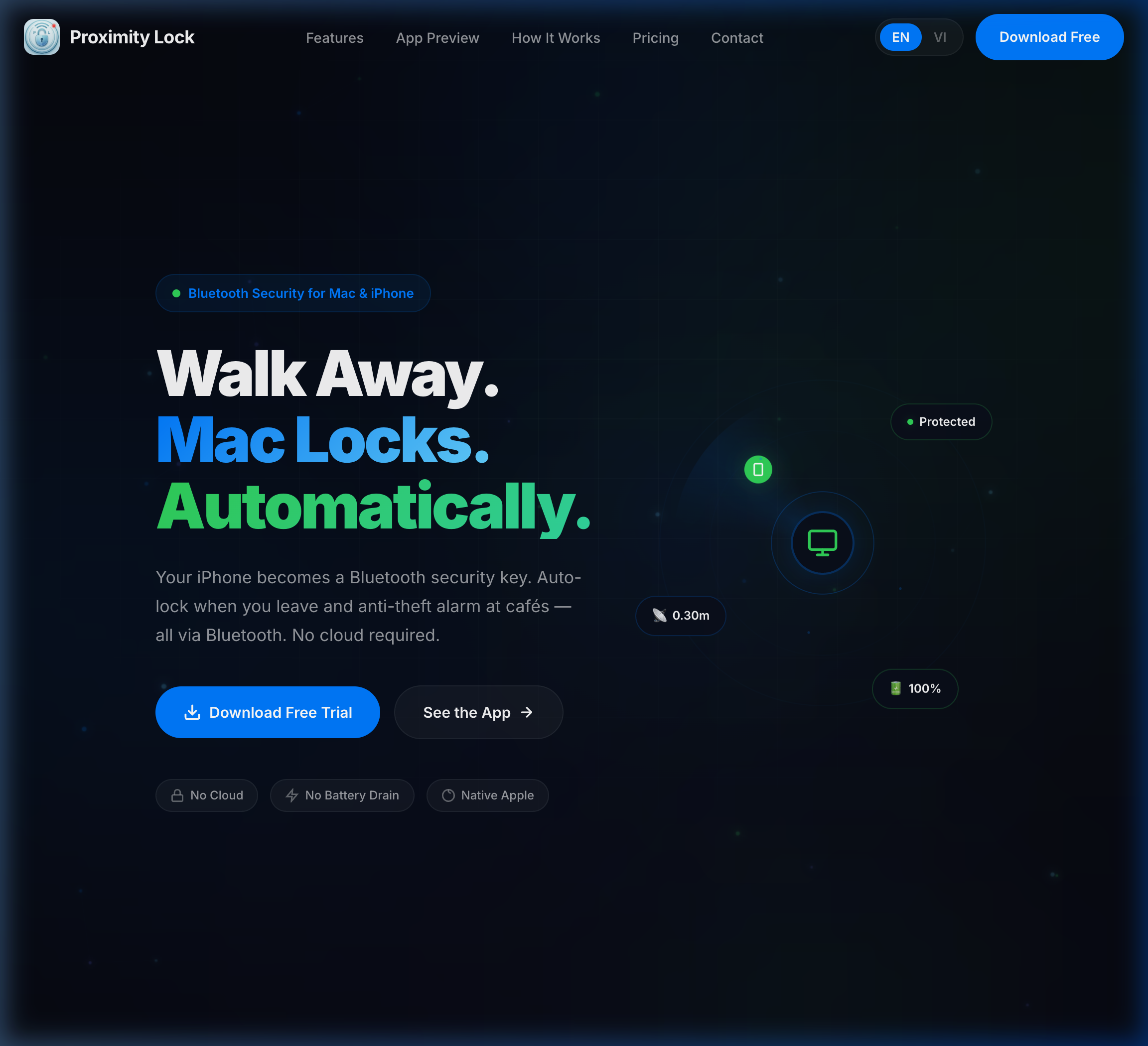 Proximity Lock — Walk away, Mac locks automatically