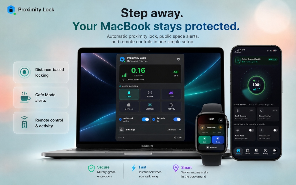 Proximity Lock App Preview