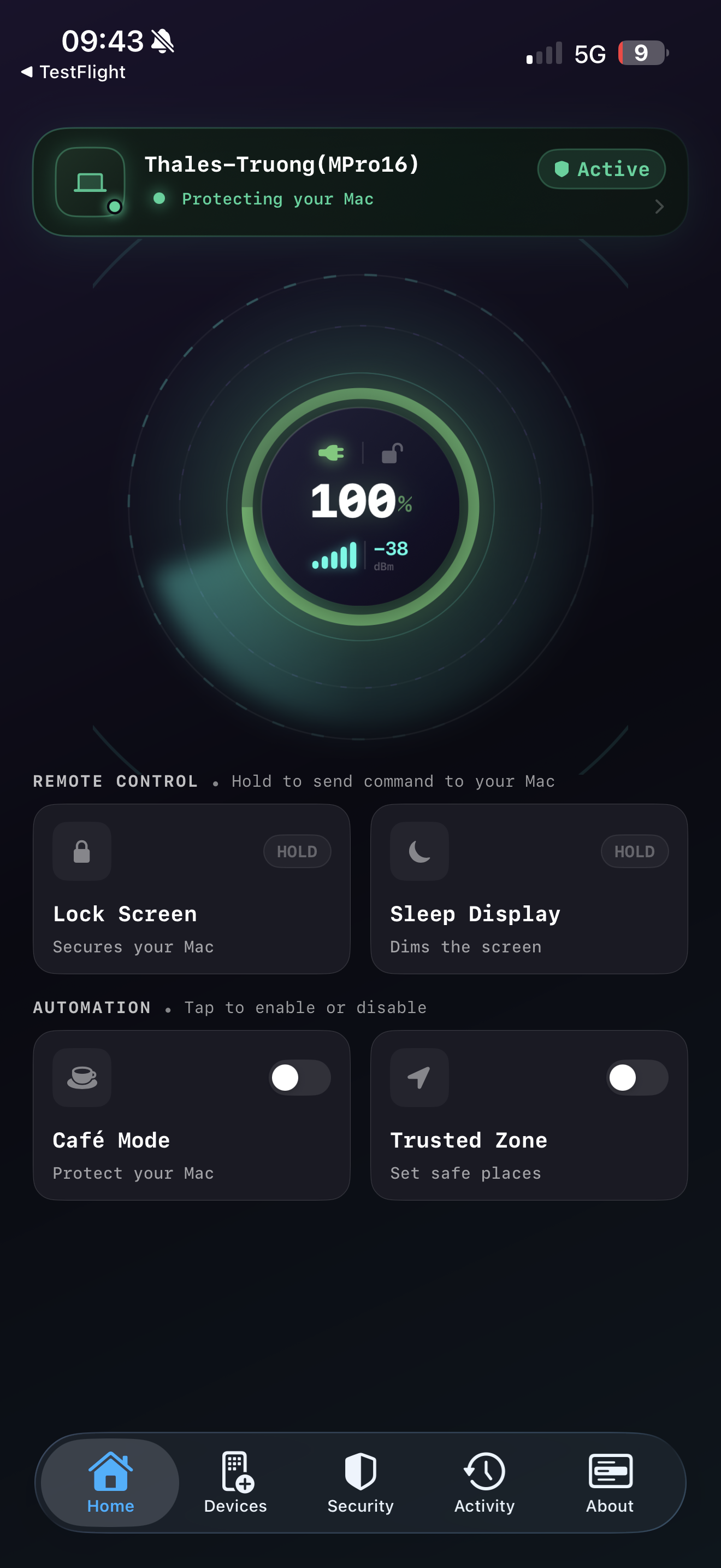 iPhone Home Dashboard