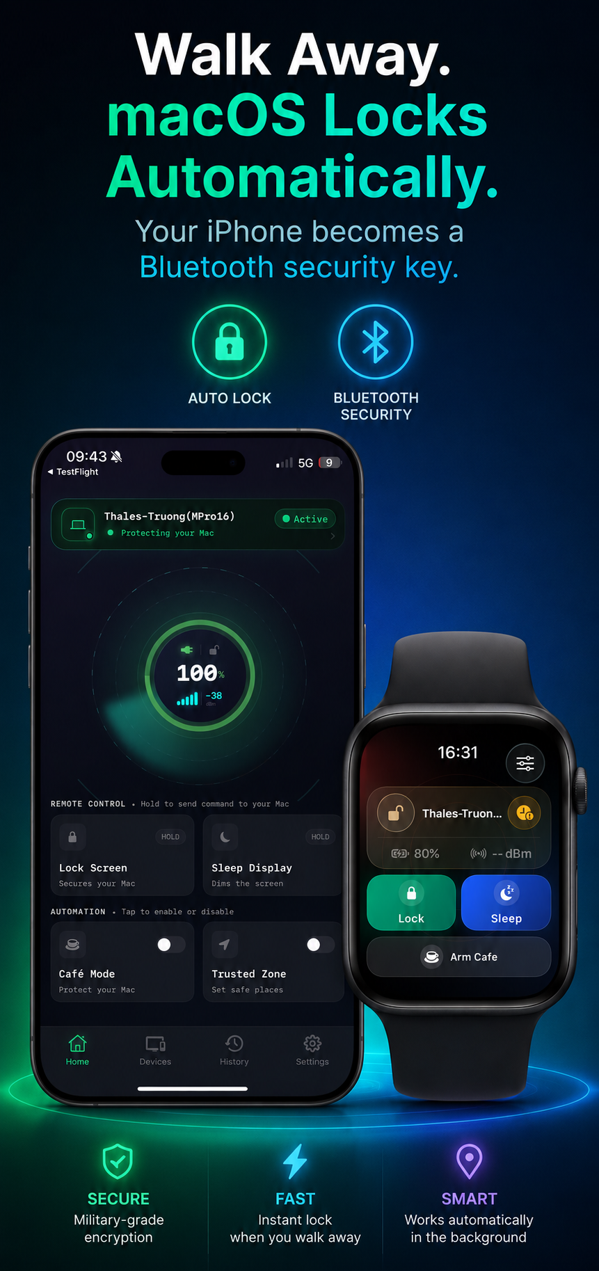 Proximity Lock on Apple Watch — control your Mac from your wrist